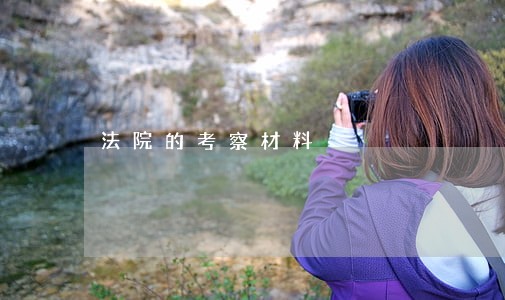 法院的考察材料
