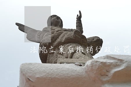 法院立案后撤销行政处罚