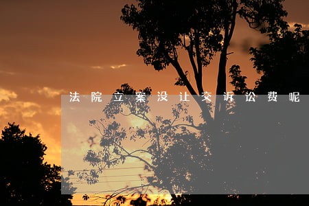 法院立案没让交诉讼费呢 法院立案没让交诉讼费呢