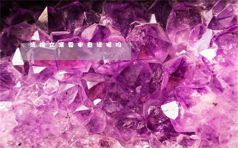 法院立案要审查证据吗 法院立案要审查证据吗