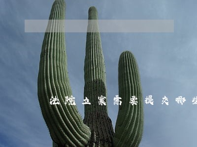 法院立案需要提交哪些材料
