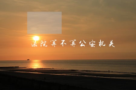 法院算不算公安机关 法院算不算公安机关