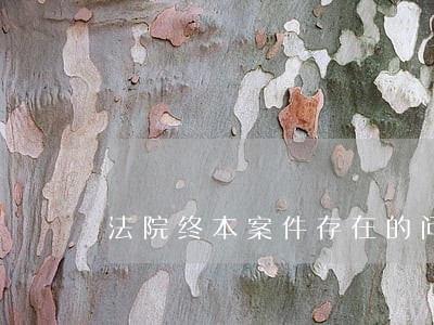 法院终本案件存在的问题及对策 法院终本案件存在的问题及对策