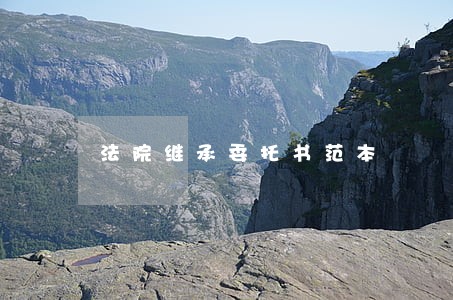 法院继承委托书范本 法院继承委托书范本