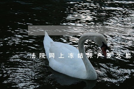 法院网上冻结帐户多久能解封 法院网上冻结帐户多久能解封