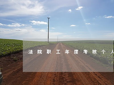 法院职工年度考核个人总结