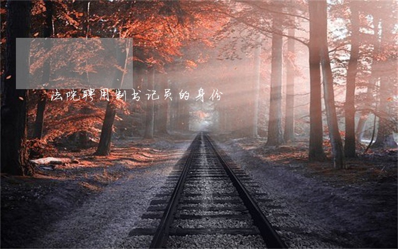 法院聘用制书记员的身份 法院聘用制书记员的身份