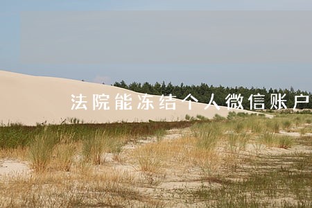 法院能冻结个人微信账户吗