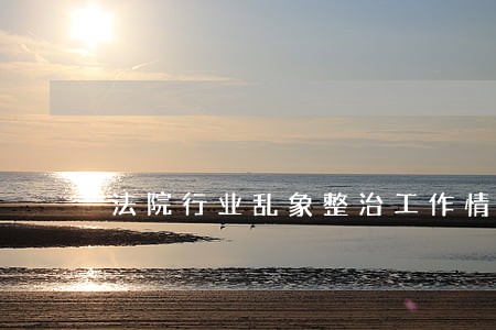 法院行业乱象整治工作情况报告 法院行业乱象整治工作情况报告