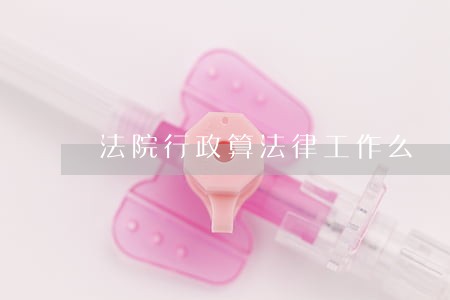 法院行政算法律工作么