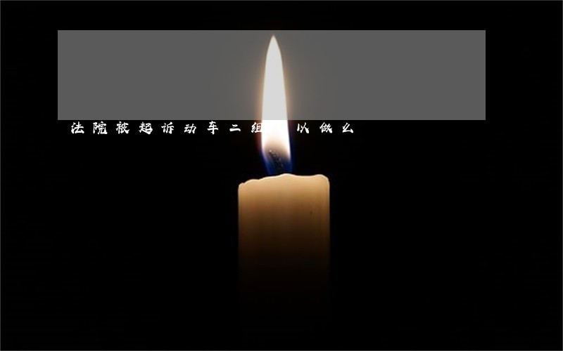 法院被起诉动车二组可以做么 法院被起诉动车二组可以做么
