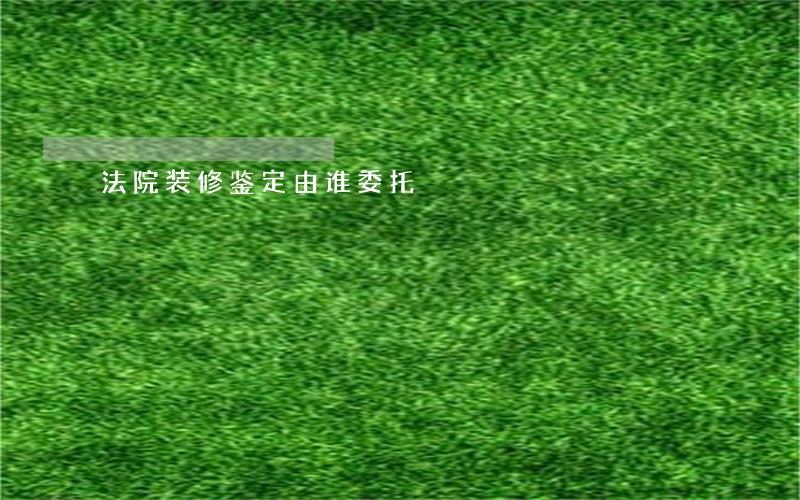 法院装修鉴定由谁委托