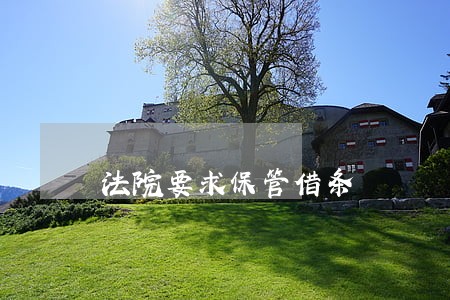 法院要求保管借条 法院要求保管借条