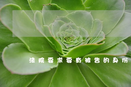 法院要求要有被告的身份证明 法院要求要有被告的身份证明