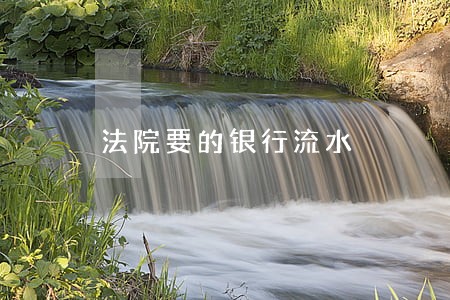 法院要的银行流水