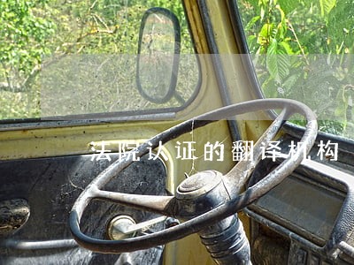 法院认证的翻译机构 法院认证的翻译机构