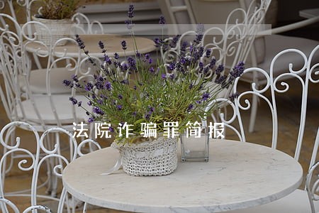 法院诈骗罪简报 法院诈骗罪简报