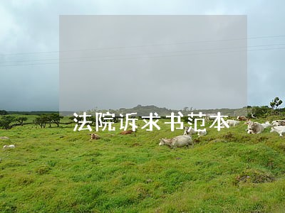 法院诉求书范本 法院诉求书范本