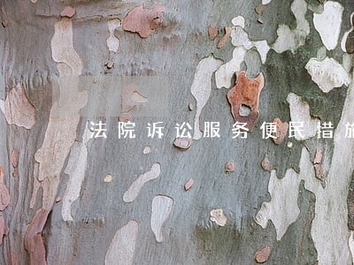 法院诉讼服务便民措施 法院诉讼服务便民措施