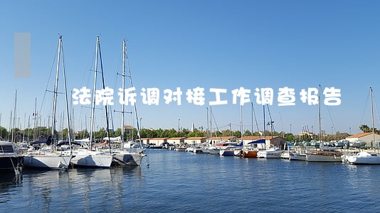 法院诉调对接工作调查报告 法院诉调对接工作调查报告