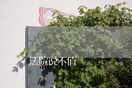 法院说不值 法院说不值