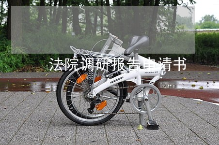 法院调研报告申请书 法院调研报告申请书
