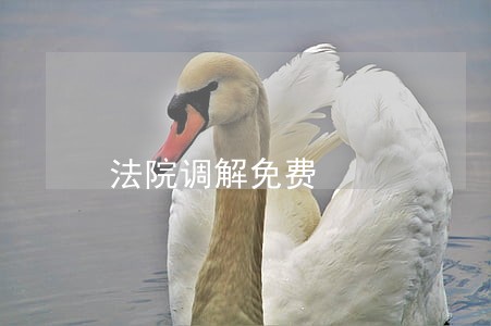 法院调解免费 法院调解免费