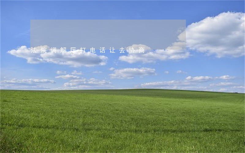 法院调解厅打电话让去协商