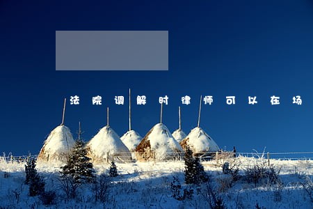 法院调解时律师可以在场吗 法院调解时律师可以在场吗