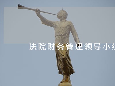 法院财务管理领导小组 法院财务管理领导小组