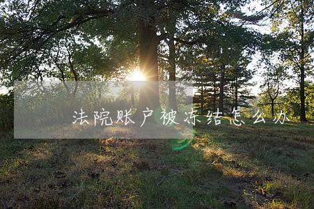 法院账户被冻结怎么办 法院账户被冻结怎么办