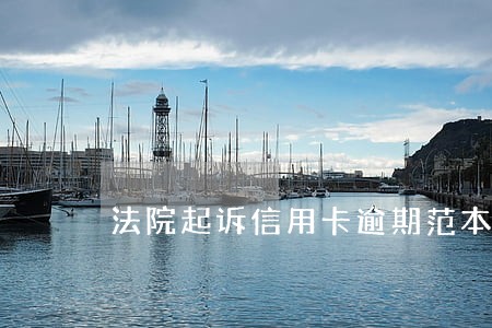 法院起诉信用卡逾期范本 法院起诉信用卡逾期范本