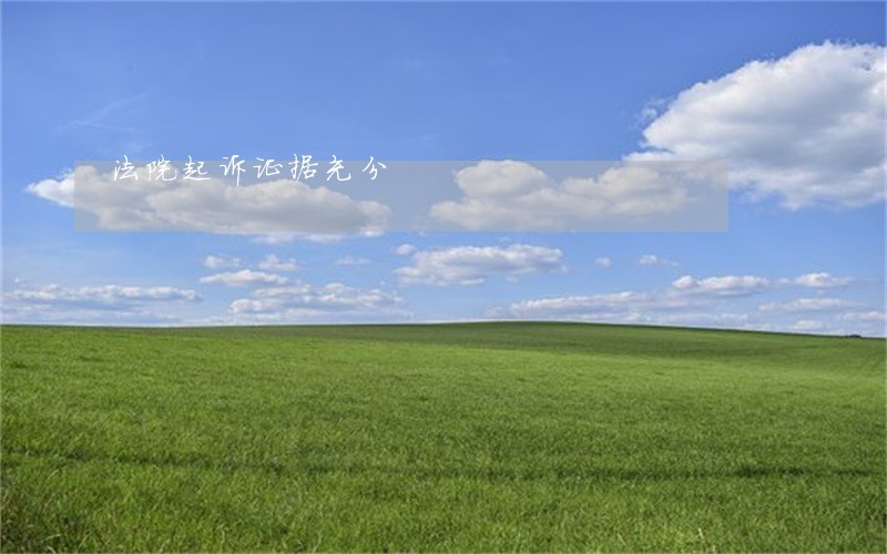 法院起诉证据充分