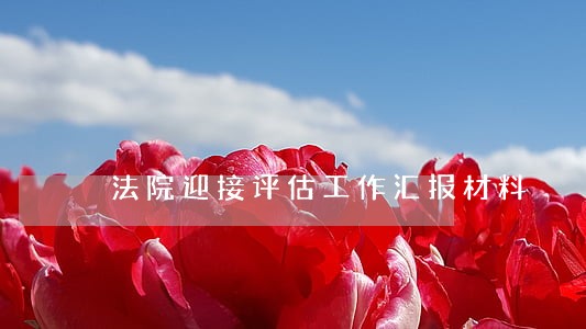 法院迎接评估工作汇报材料 法院迎接评估工作汇报材料