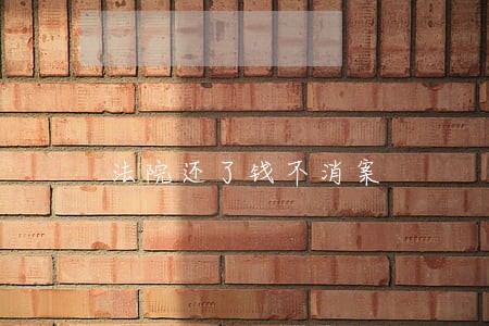法院还了钱不消案 法院还了钱不消案
