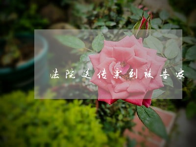 法院送传票到被告家 法院送传票到被告家