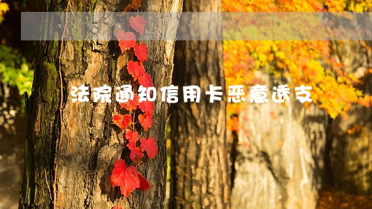 法院通知信用卡恶意透支 法院通知信用卡恶意透支