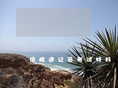 法院速记员考试材料 法院速记员考试材料