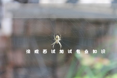 法院面试加试专业知识 法院面试加试专业知识