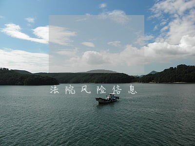 法院风险信息 法院风险信息