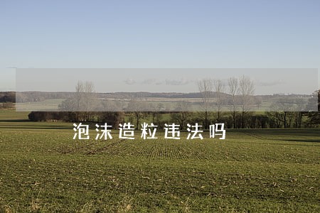 泡沫造粒违法吗 泡沫造粒违法吗