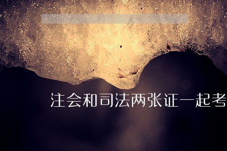 注会和司法两张证一起考 注会和司法两张证一起考