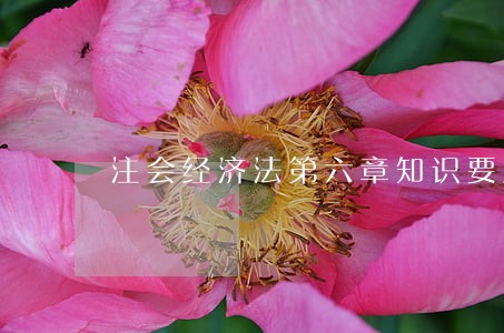 注会经济法第六章知识要点 注会经济法第六章知识要点