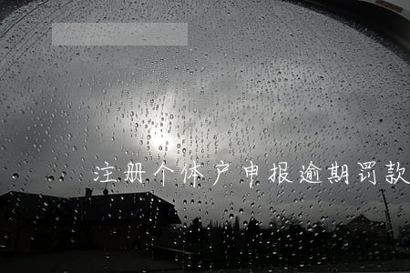 注册个体户申报逾期罚款 注册个体户申报逾期罚款