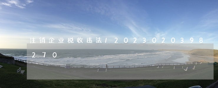 注销企业税收违法/2023020398270 注销企业税收违法/2023020398270