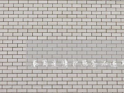 泰国疫情护照签证逾期 泰国疫情护照签证逾期