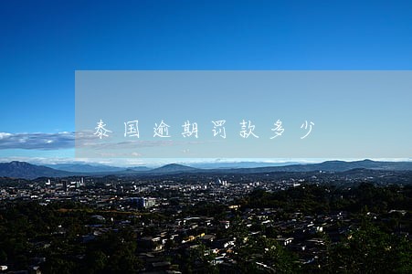 泰国逾期罚款多少 泰国逾期罚款多少