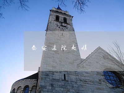 泰安法院赵娟 泰安法院赵娟
