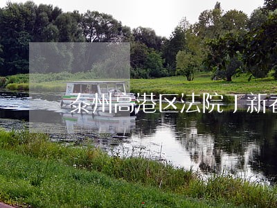 泰州高港区法院丁新春 泰州高港区法院丁新春