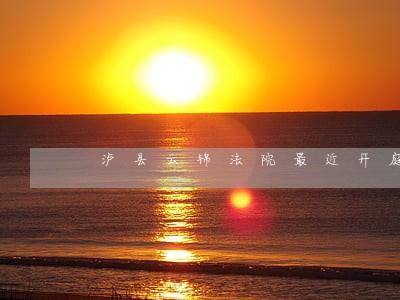 泸县云锦法院最近开庭了哪些案件 泸县云锦法院最近开庭了哪些案件